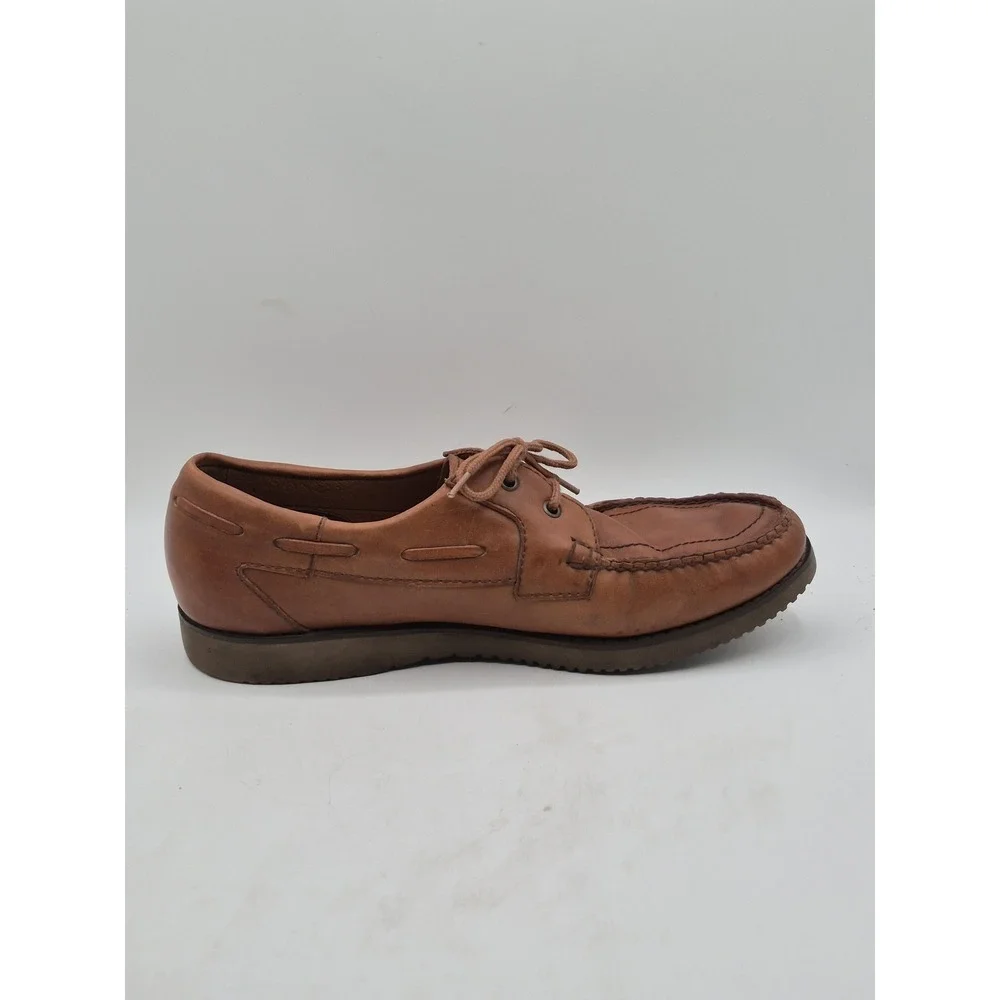 Florsheim Shoes Mens Size‎ 10.5 Brown Leather Boat Moc Toe Comfort Casual 70724